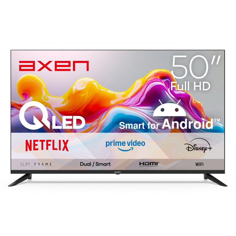 AXEN AX50QFPRL-A14S Uydu Alıcılı Android Smart 50 inç 126 cm Full-HD QLED TV