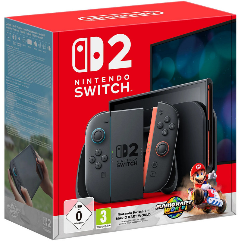 NINTENDO Switch 2 Mario Kart Bundle (İthalatçı Garantili) Oyun Konsolu Kırmızı - Mavi