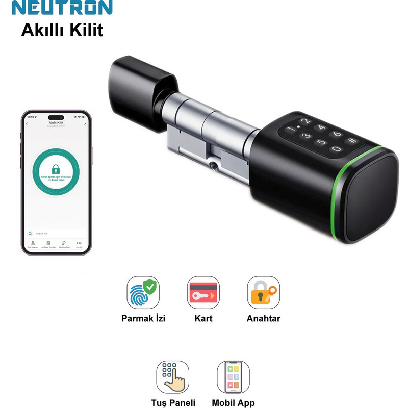 NEUTRON NTL-SC-02FKPB Akıllı Kapı Kilidi